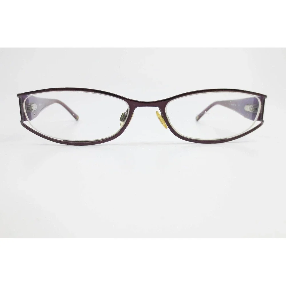 Bebe BB216 Amethyst Purple Oval Eyeglass Frames 52-17-135 Heart Logo